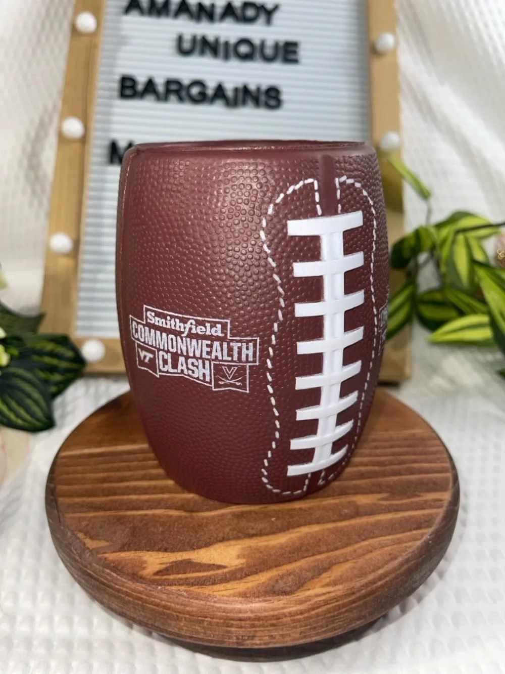 Virginia Tech Commonwealth Clash Football Koozie Cup Smithfield VT UVA